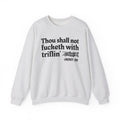 Thou Shall Not Fucketh With Triflin' (Censored Bitch) - Vintage funny Bible-Print Slogan Tee Shirt