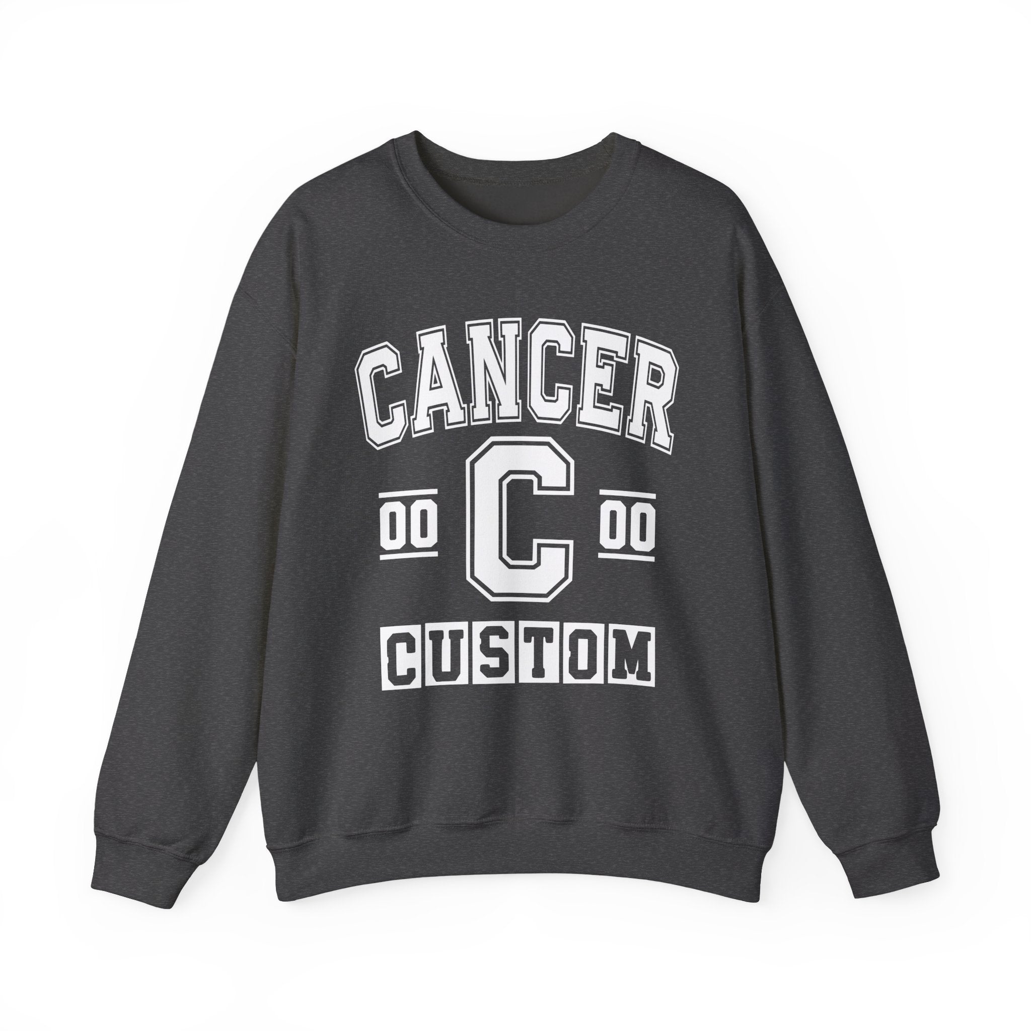 Custom Cancer Varsity Sweatshirt - Customize Birthday Day/Month/Year - Customize Gemini Season/Nation