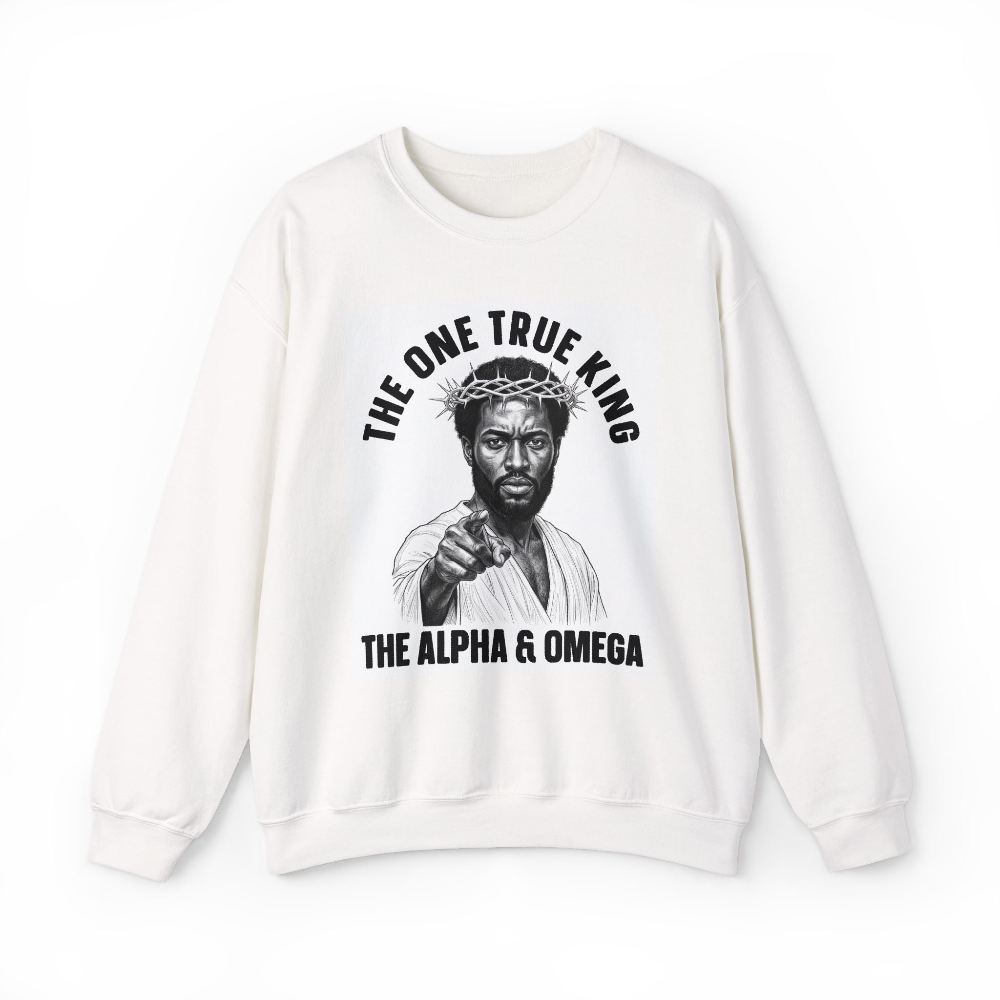 The One True King The Alpha & Omega (Black Jesus) — Sweatshirt