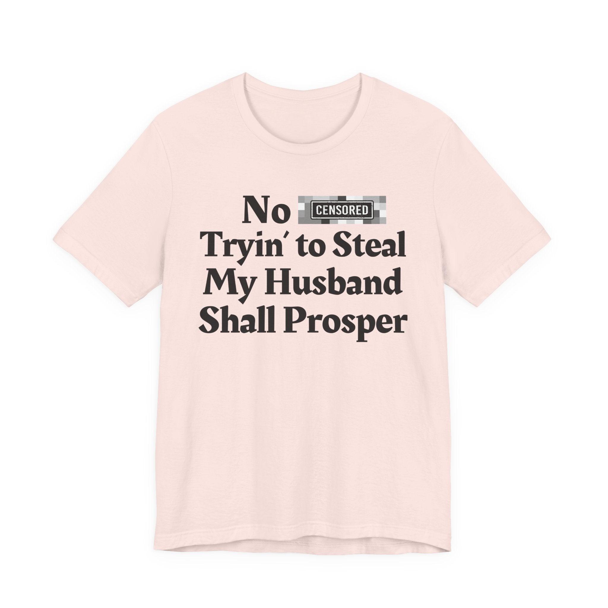 No Bitch Tryin' To Steal My Husband Shall Prosper — Bold Christian Statement T-Shirt