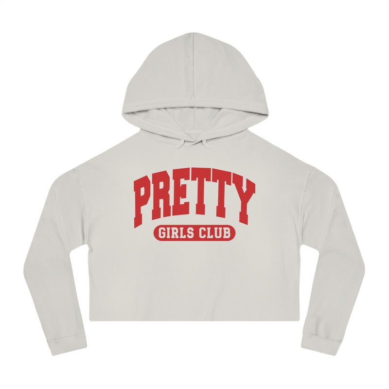Pretty Girls Club — Retro Collegiate Crop Top Hoodie