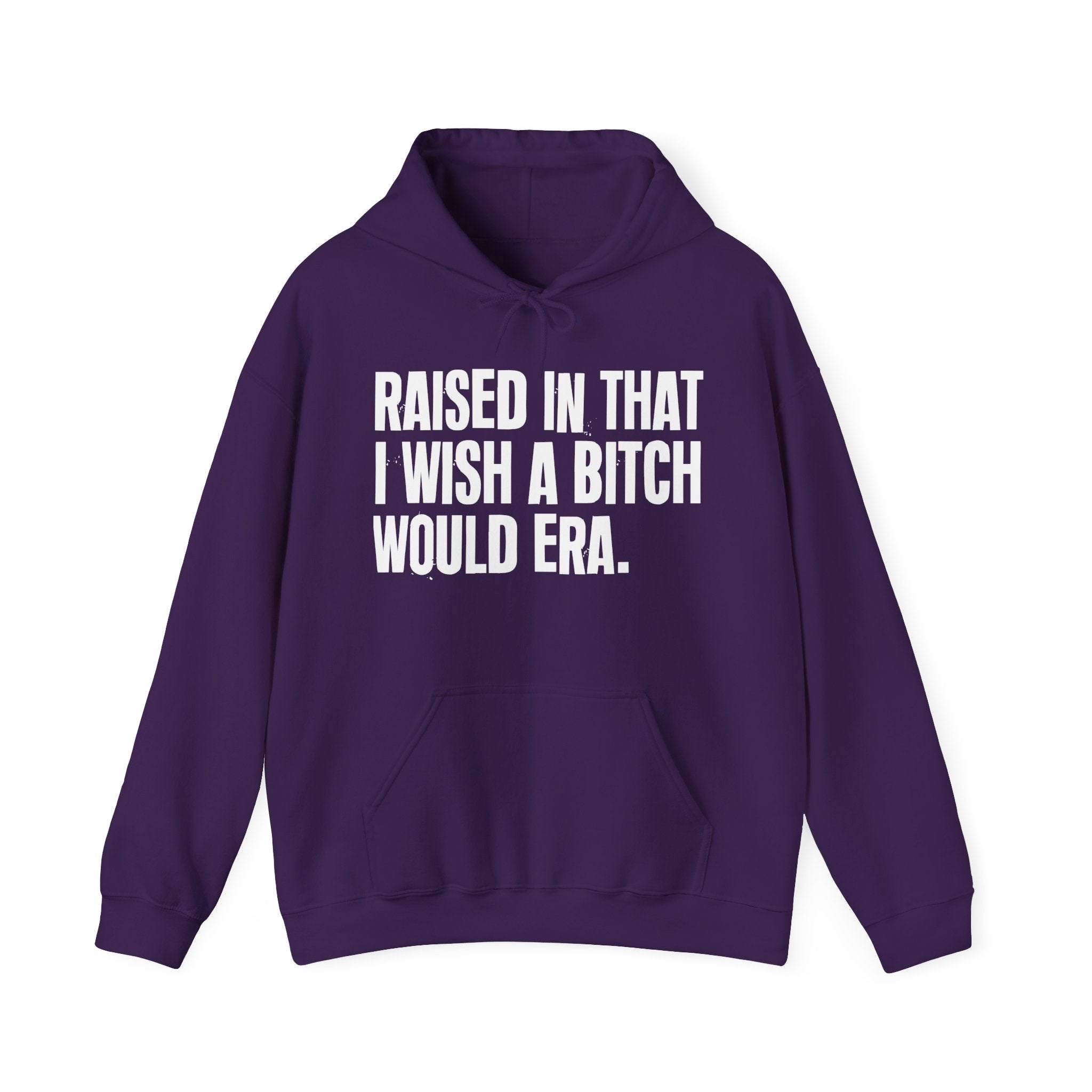 Raised In That I Wish A Bitch Would Era - Funny Back In The Day Statement Hoodie