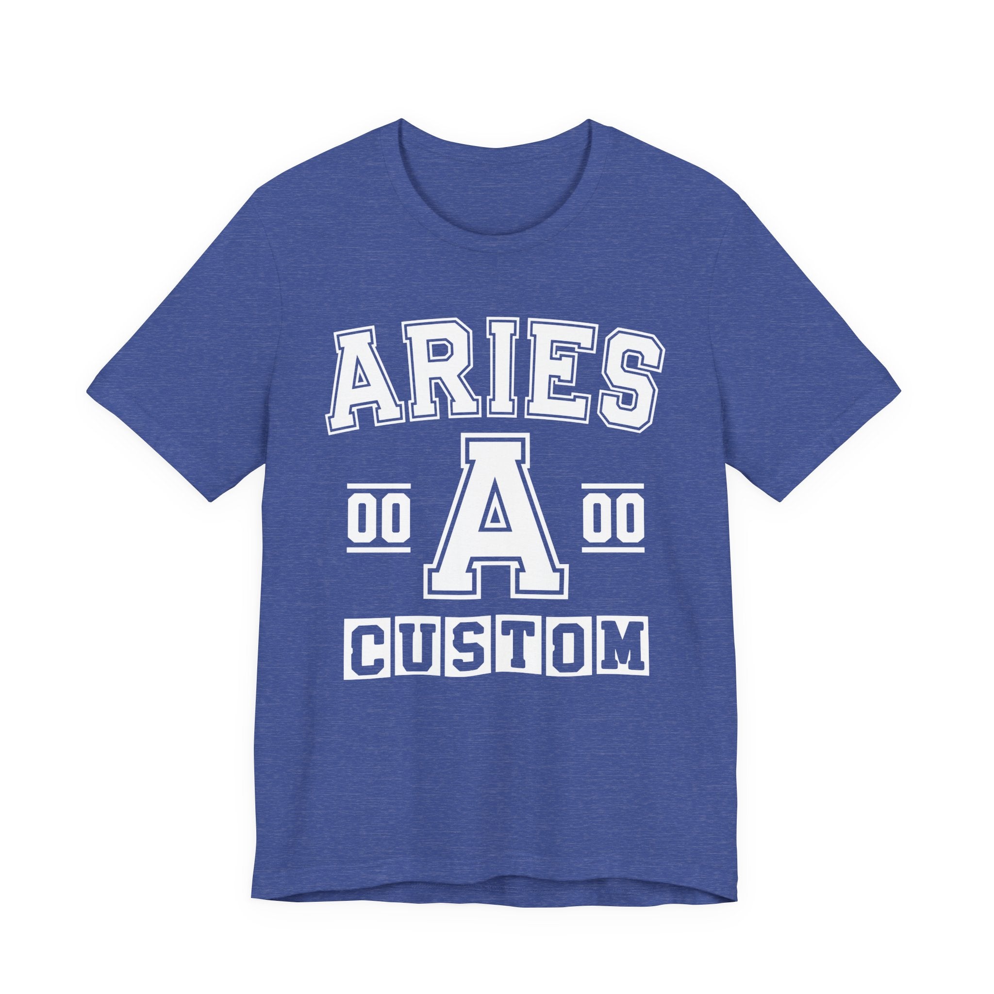 Custom Aries Varsity Tee Shirt — Customize Birthday Day/Month/Year - Customize Season/nation/Society