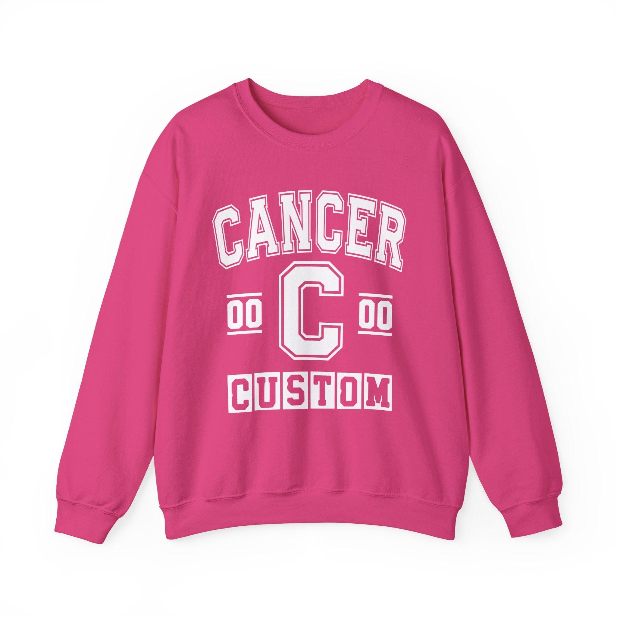 Custom Cancer Varsity Sweatshirt - Customize Birthday Day/Month/Year - Customize Gemini Season/Nation