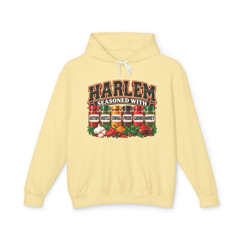 Harlem Seasoned With History Hustle Swag Pride Grind Money — Hoodie