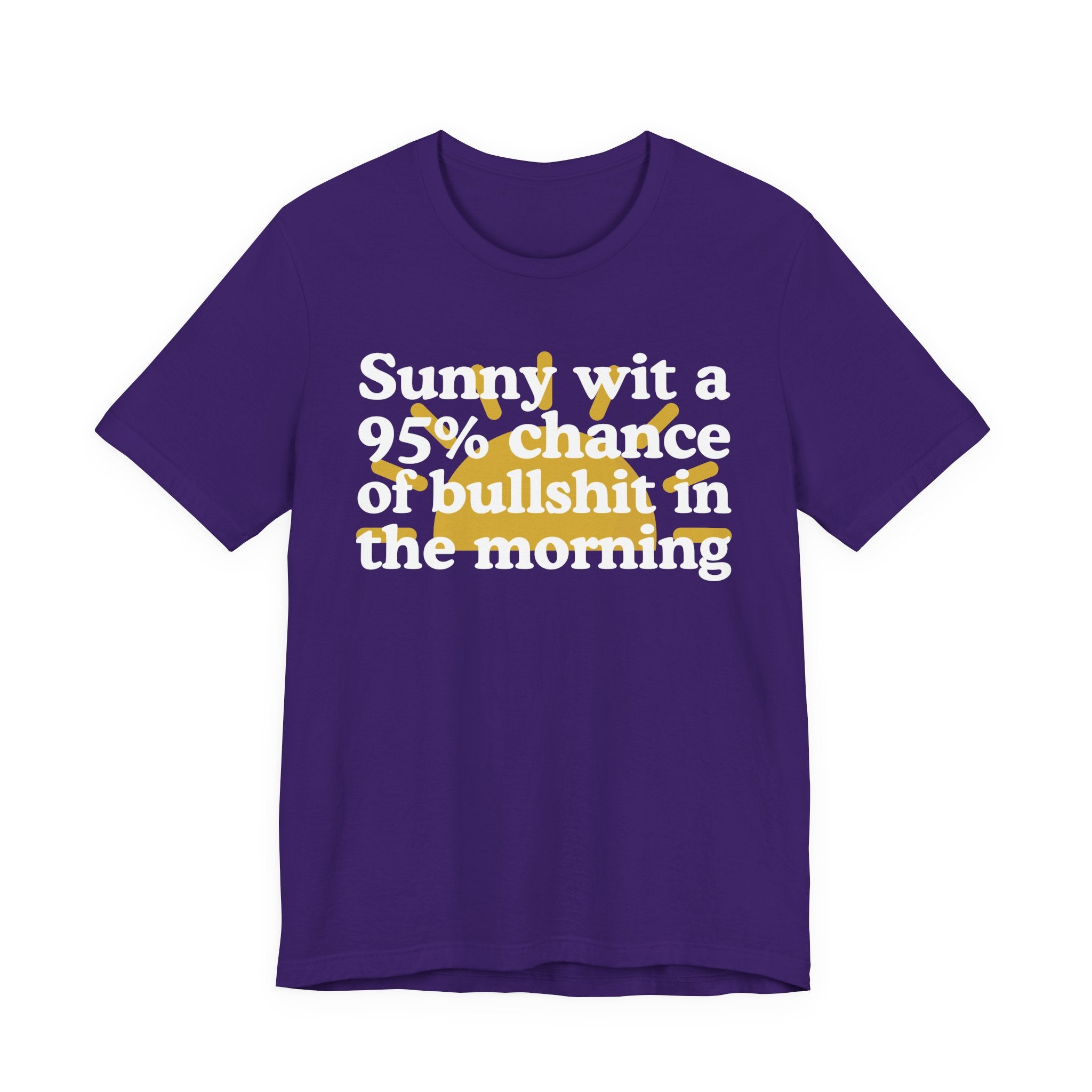 Sunny wit a 95% chance of bullshit in the Morning —  Funny Weather Forecast T-Shirt