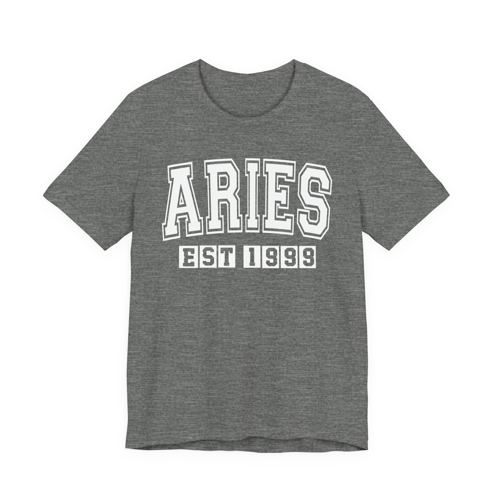 Aries EST (YEAR) Personalization — Zodiac Birthday Tee Shirt