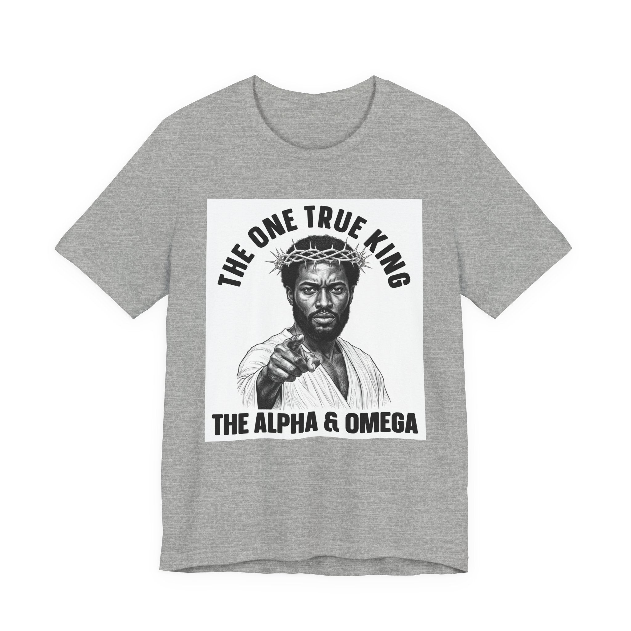 The One True King The Alpha & Omega (Black Jesus)  T-shirt