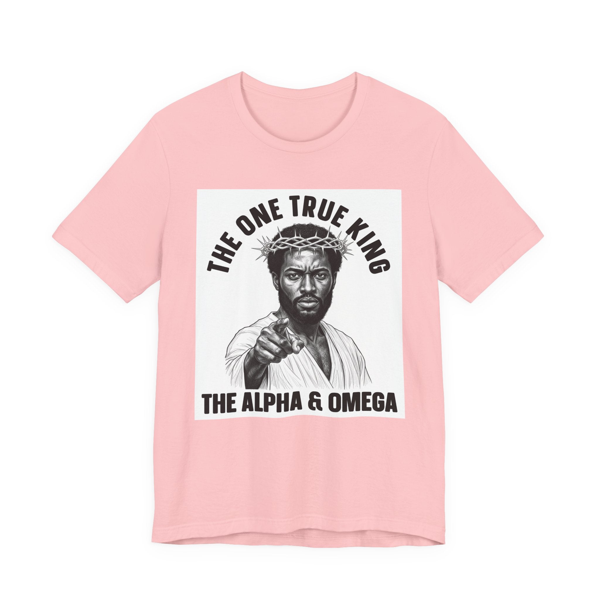 The One True King The Alpha & Omega (Black Jesus)  T-Shirt