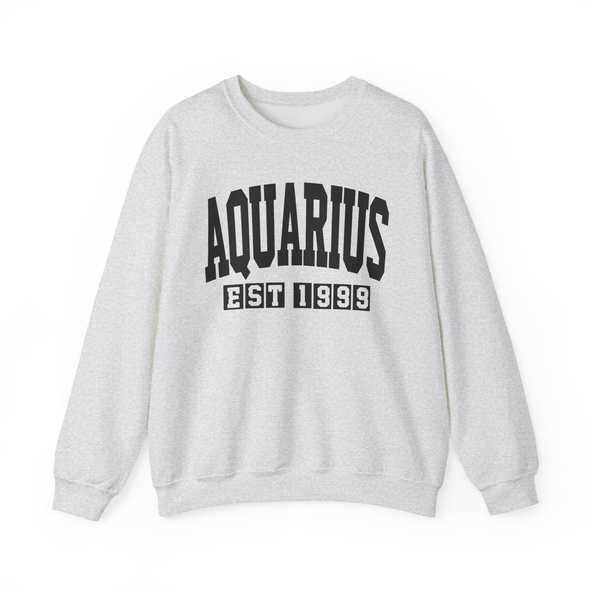 Aquarius (EST YEAR) Personalization — Zodiac Graphic Sweatshirt