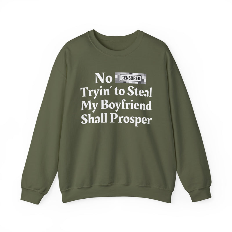 No Bitch Trying To Steal My Boyfriend Shall Prosper — Sweatshirt