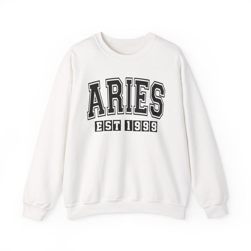 Aries (EST YEAR) Personalization — Zodiac Graphic Sweatshirt