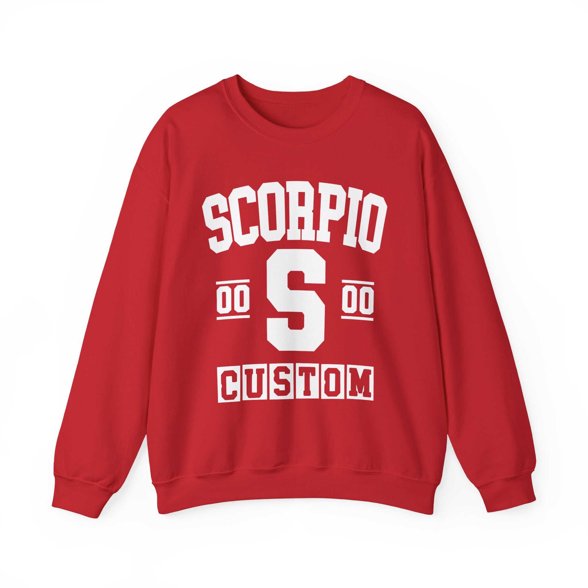 Custom Scorpio Varsity Sweatshirt - Customize Birthday Day/Month/Year - Customize Gemini Season/Nation