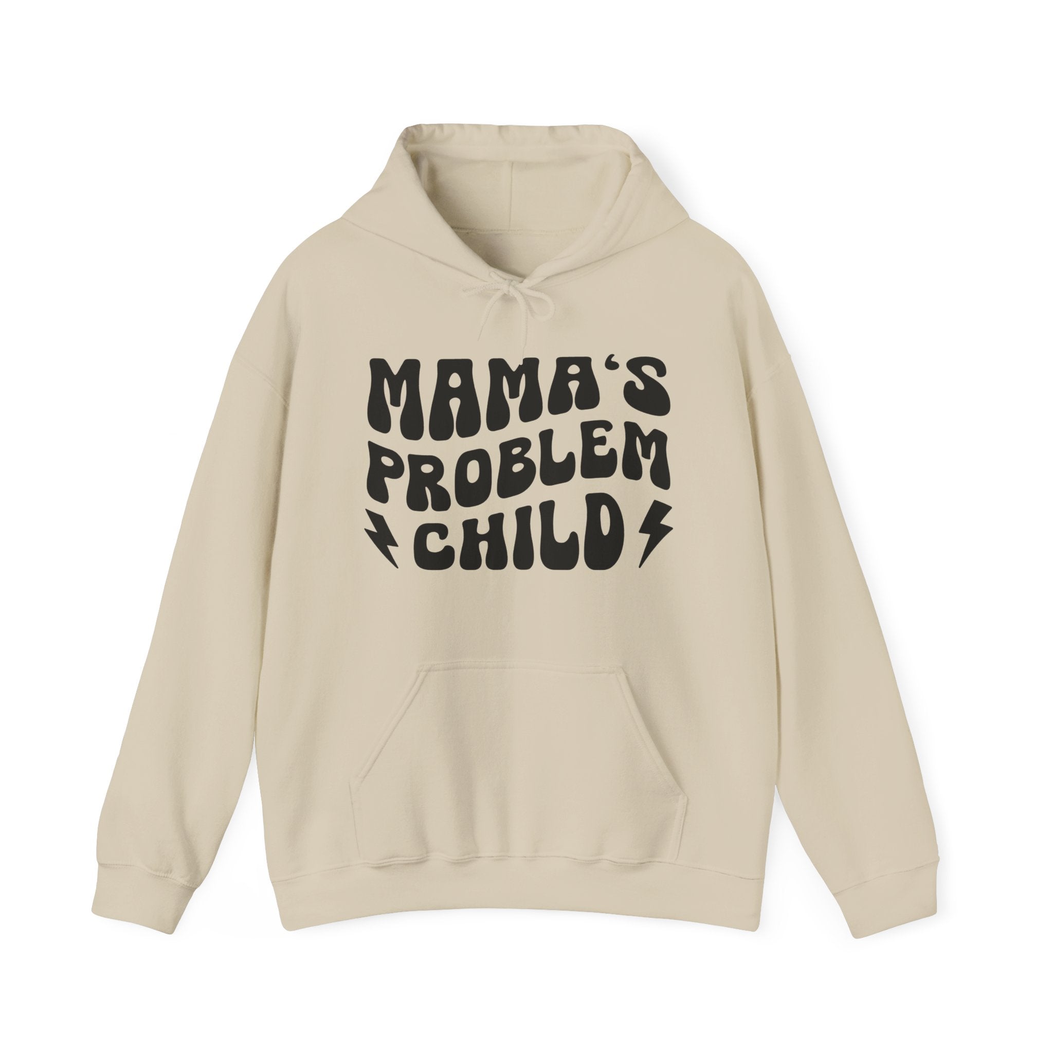 Mama's Problem Child Hoodie (wavy solid print)