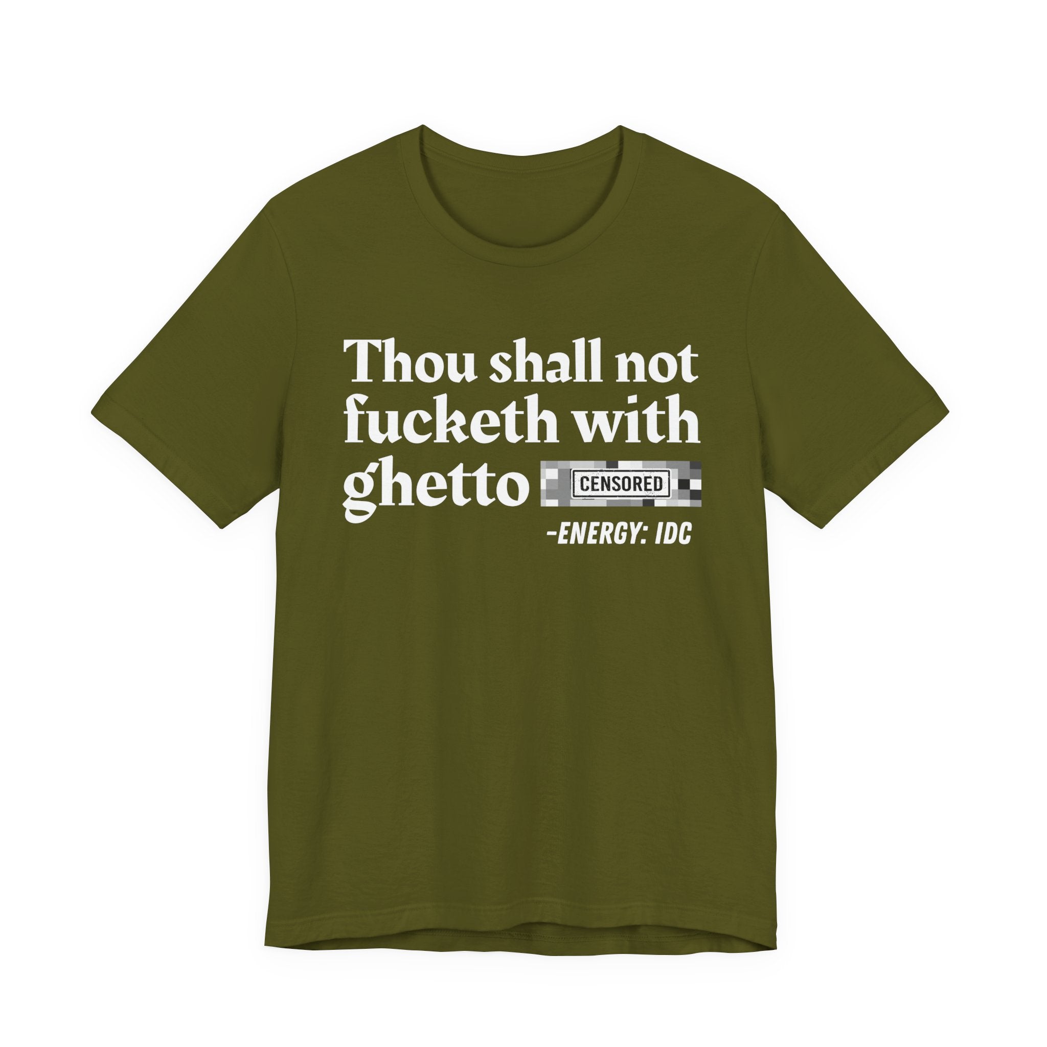 Thou Shall Not Fucketh With Ghetto Bitches — Vintage funny Bible——Print Slogan T-Shirt