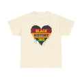 Black History Heart Tee Shirt