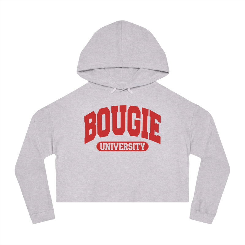 Bougie University  — Retro Collegiate Crop Top Hoodie