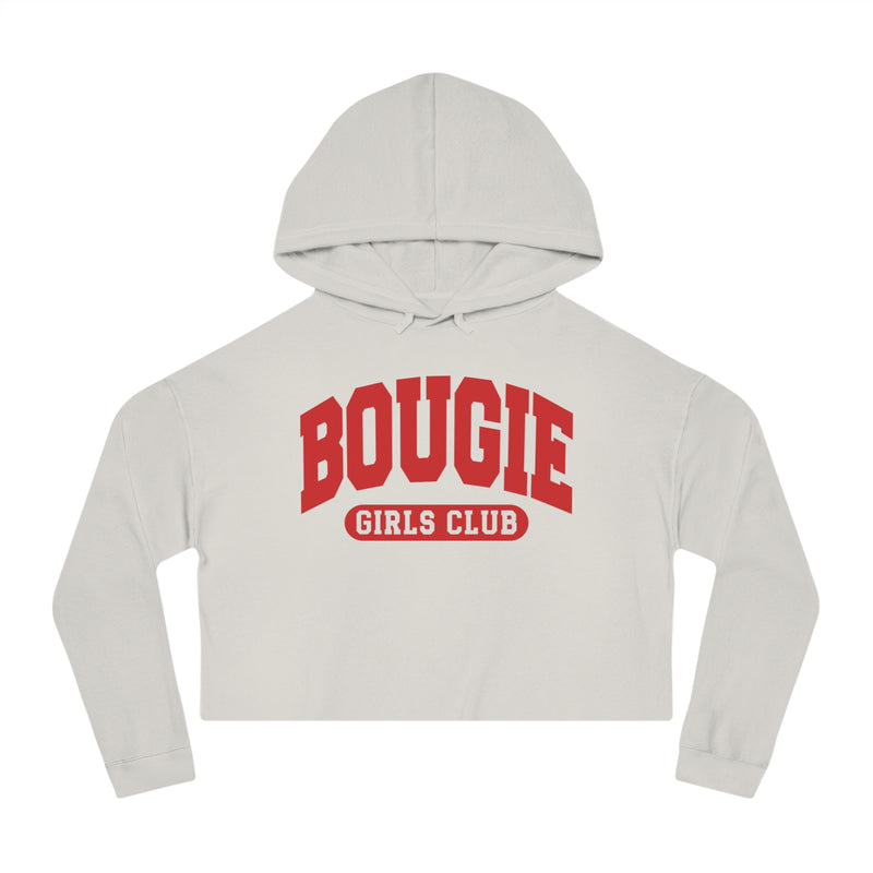Bougie Girls Club — Retro Collegiate Crop Top Hoodie