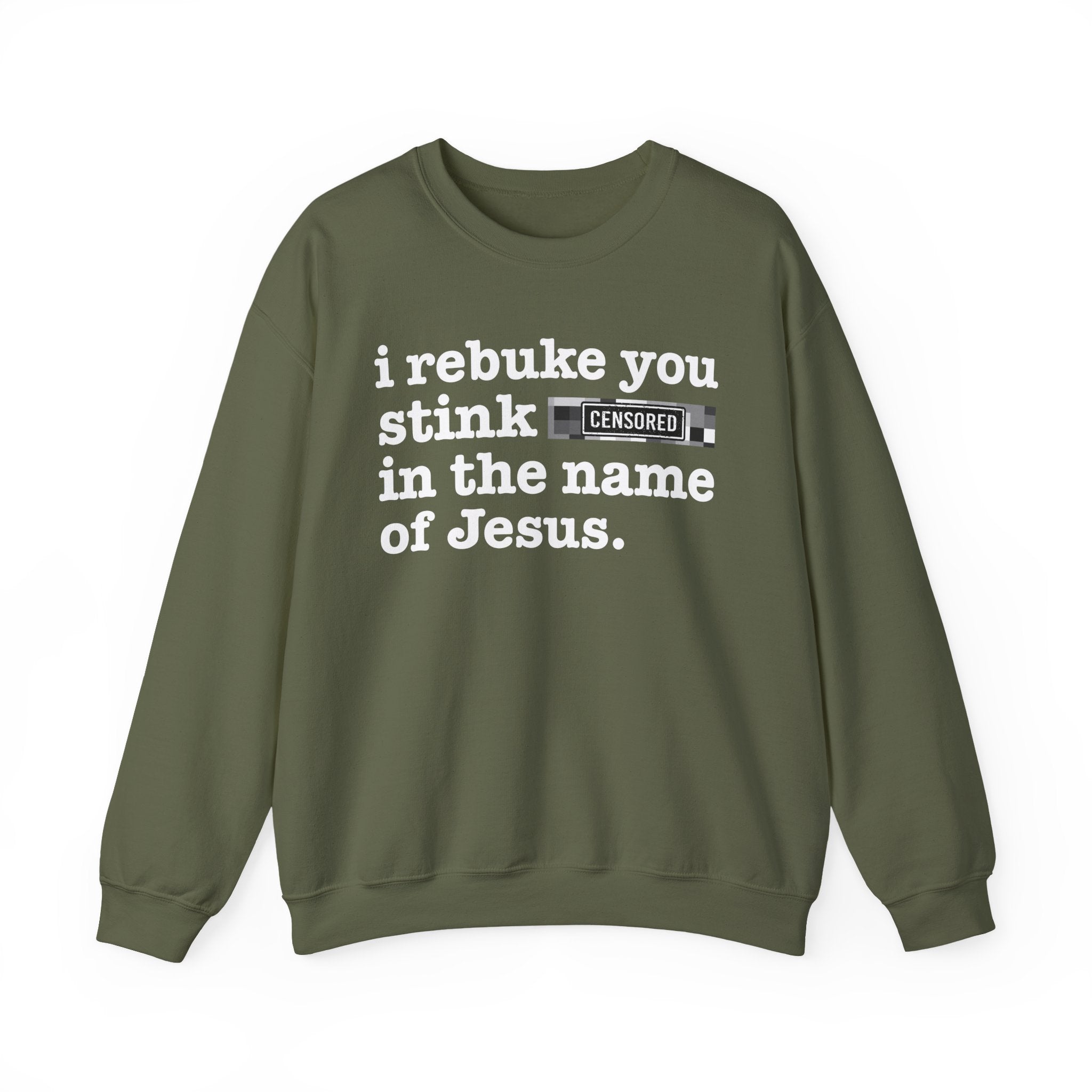 I rebuke you Stink Bitches in the name of Jesus — Provocative Christian Sweatshirt