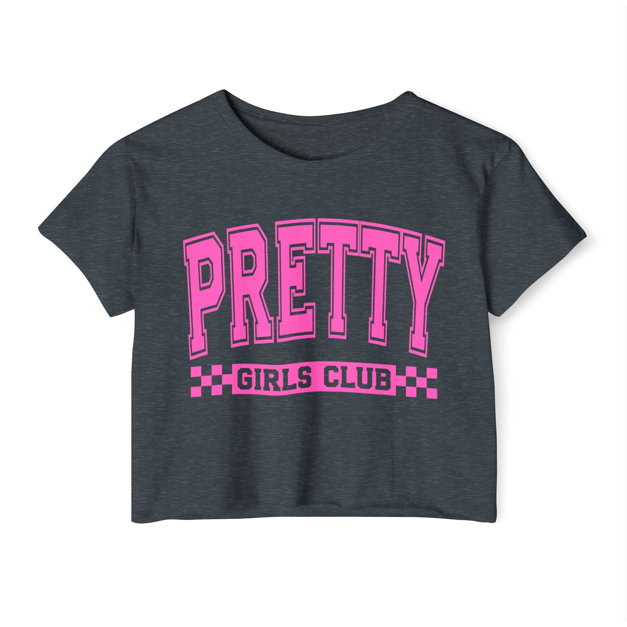 Pretty Girls Club Crop Top — Women's Festival Graphic Tee