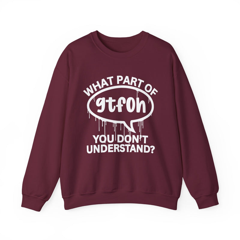 What Part of GTFOH You Don't Understand? Witty Sweatshirt