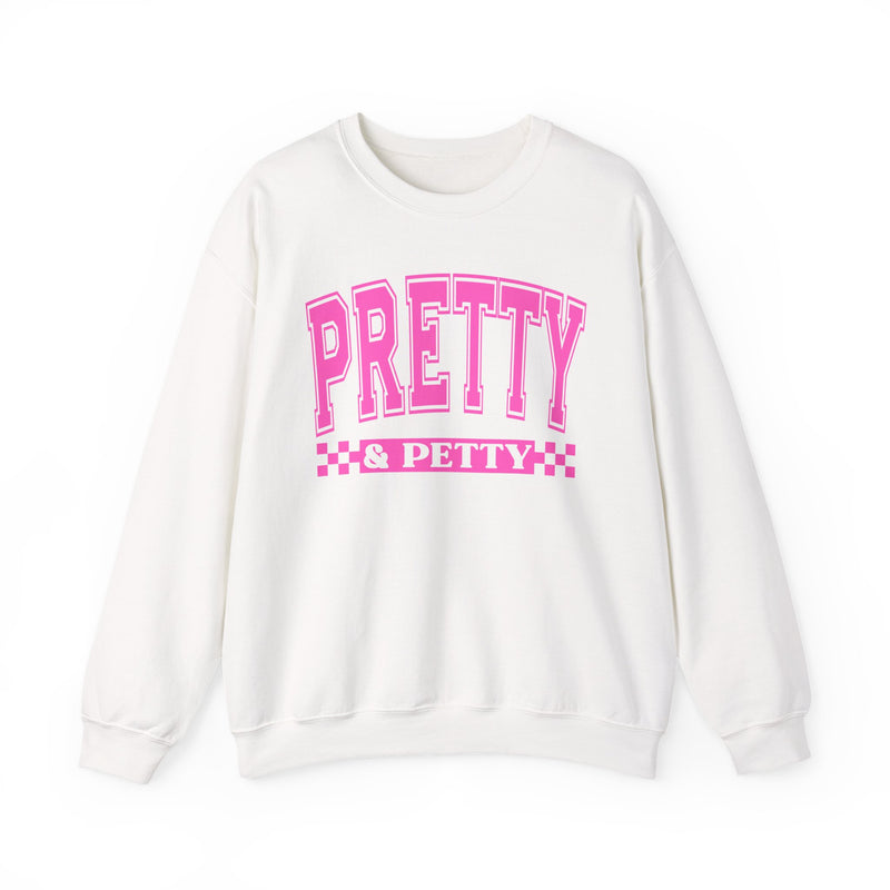 Pretty And Petty — Pink Varsity Sweatshirt