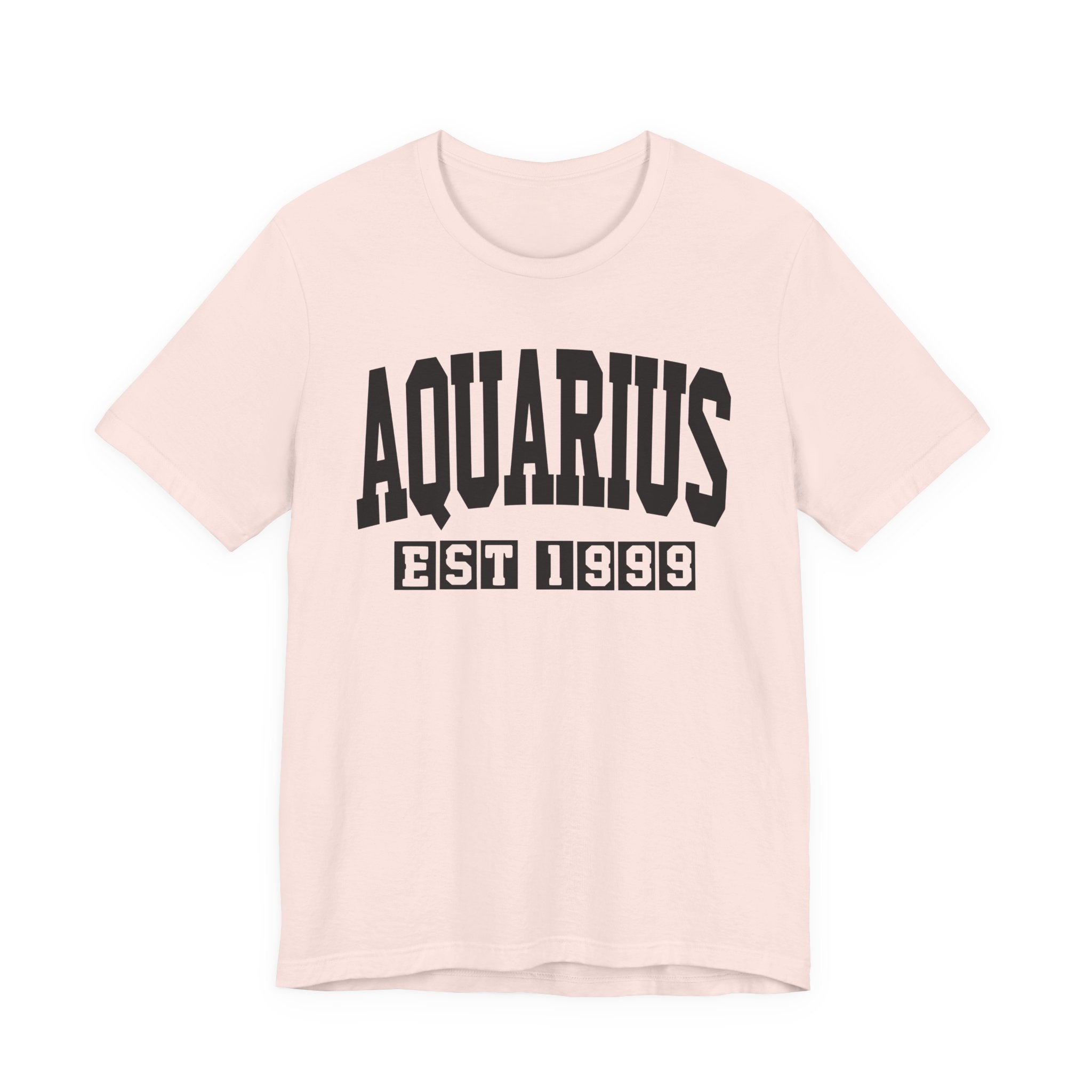 Aquarius EST (YEAR) Personalization — Zodiac Birthday Tee Shirt