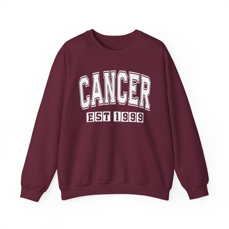 Cancer (EST YEAR) Personalization — Zodiac Graphic Sweatshirt