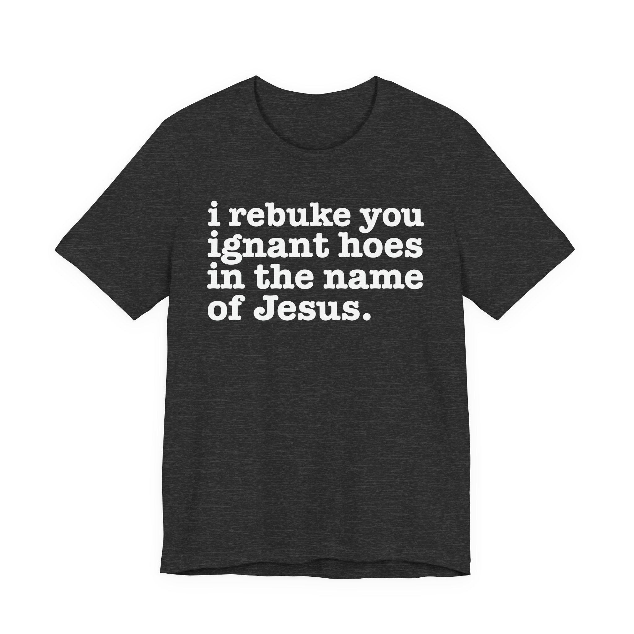 I Rebuke You Ignant Hoes in the Name of Jesus — Christian Humor T-Shirt