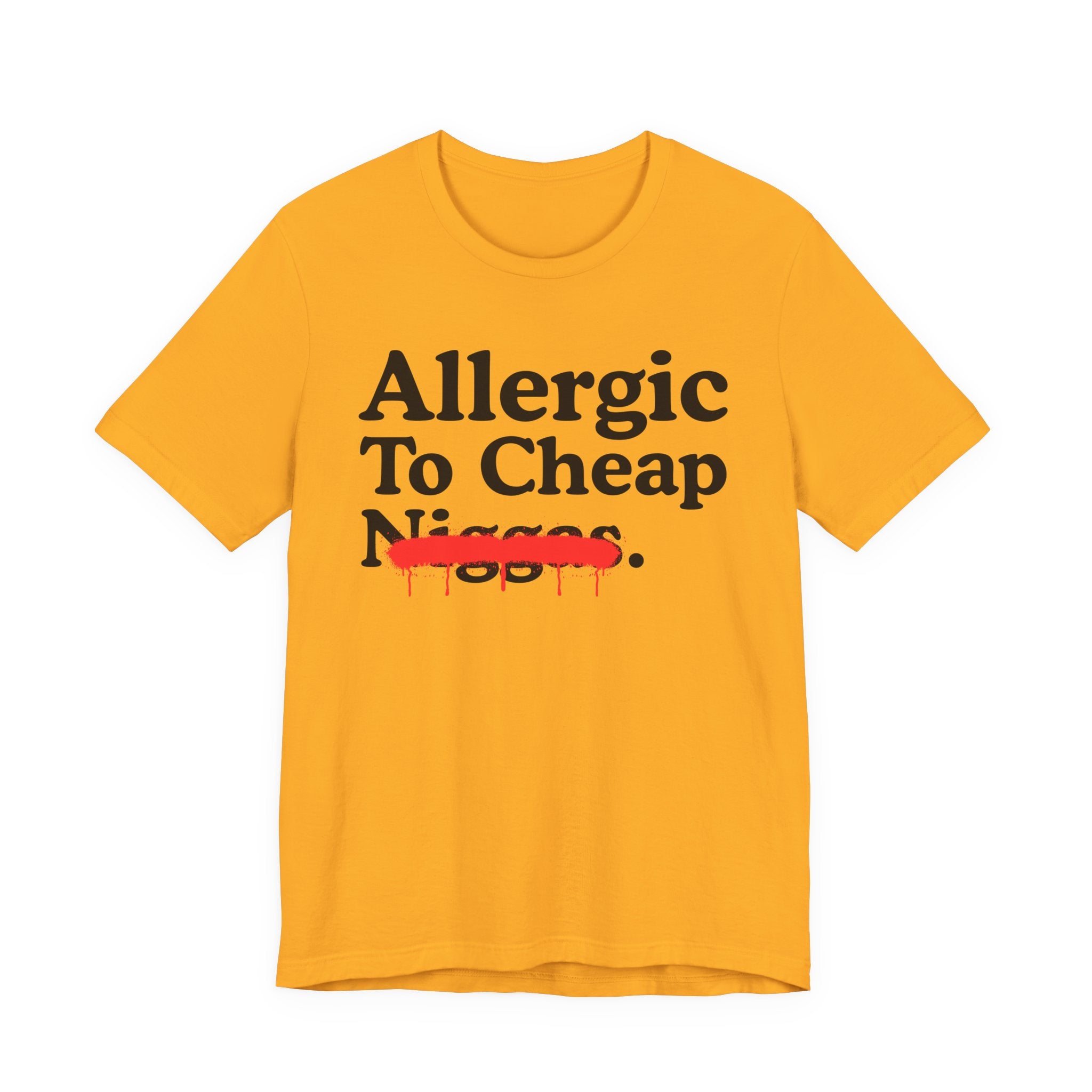 Allergic To Cheap Niggas — Sarcastic Statement T-Shirt