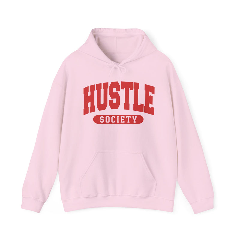 Hustle Society — Retro Collegiate Hoodie