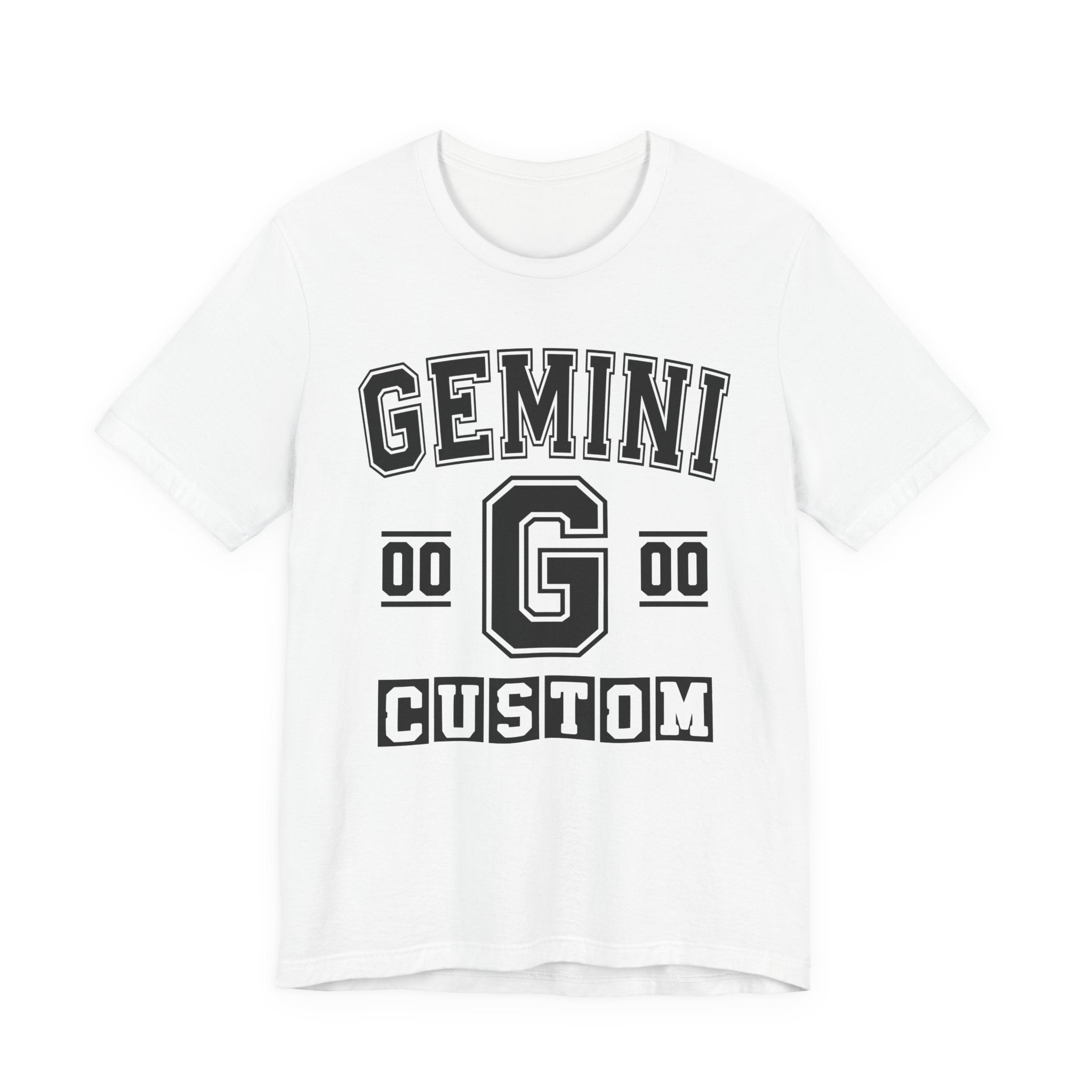 Custom Gemini Varsity Tee Shirt — Customize Birthday Day/Month/Year - Customize Season/nation/Society