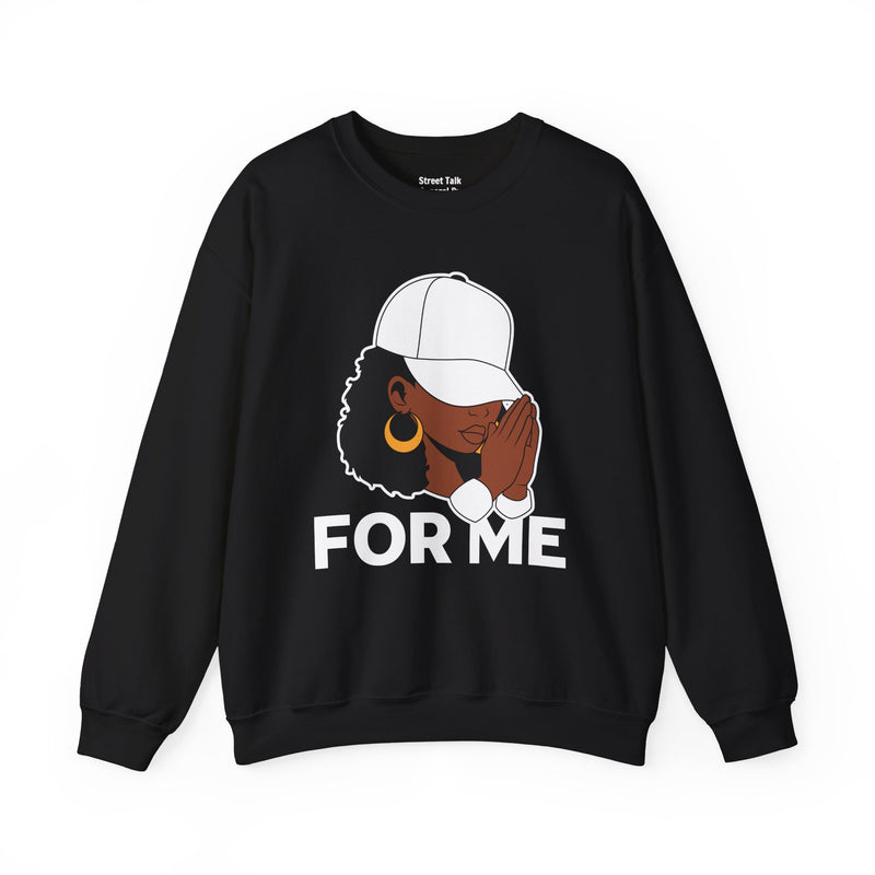 T-Shirt with lettering reading PRAY FOR ME — SEEKING LIGHT IN DARK TIMES, front view.