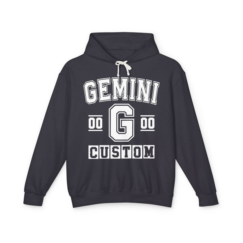 Custom Gemini Varsity Hoodie — Customize Birthday Day/Month/Year — Customize Gemini Season/Nation