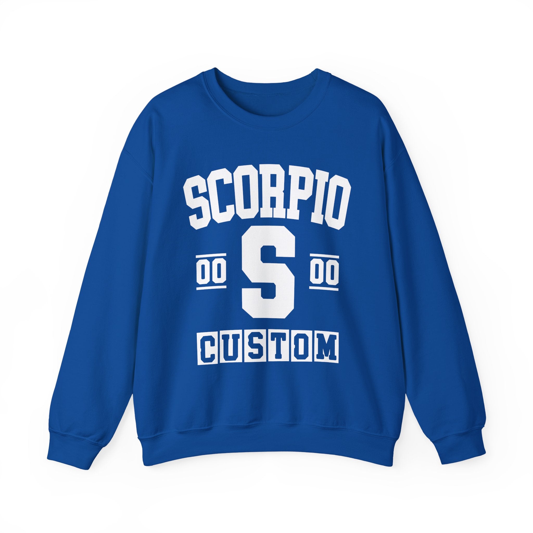 Custom Scorpio Varsity Sweatshirt - Customize Birthday Day/Month/Year - Customize Gemini Season/Nation