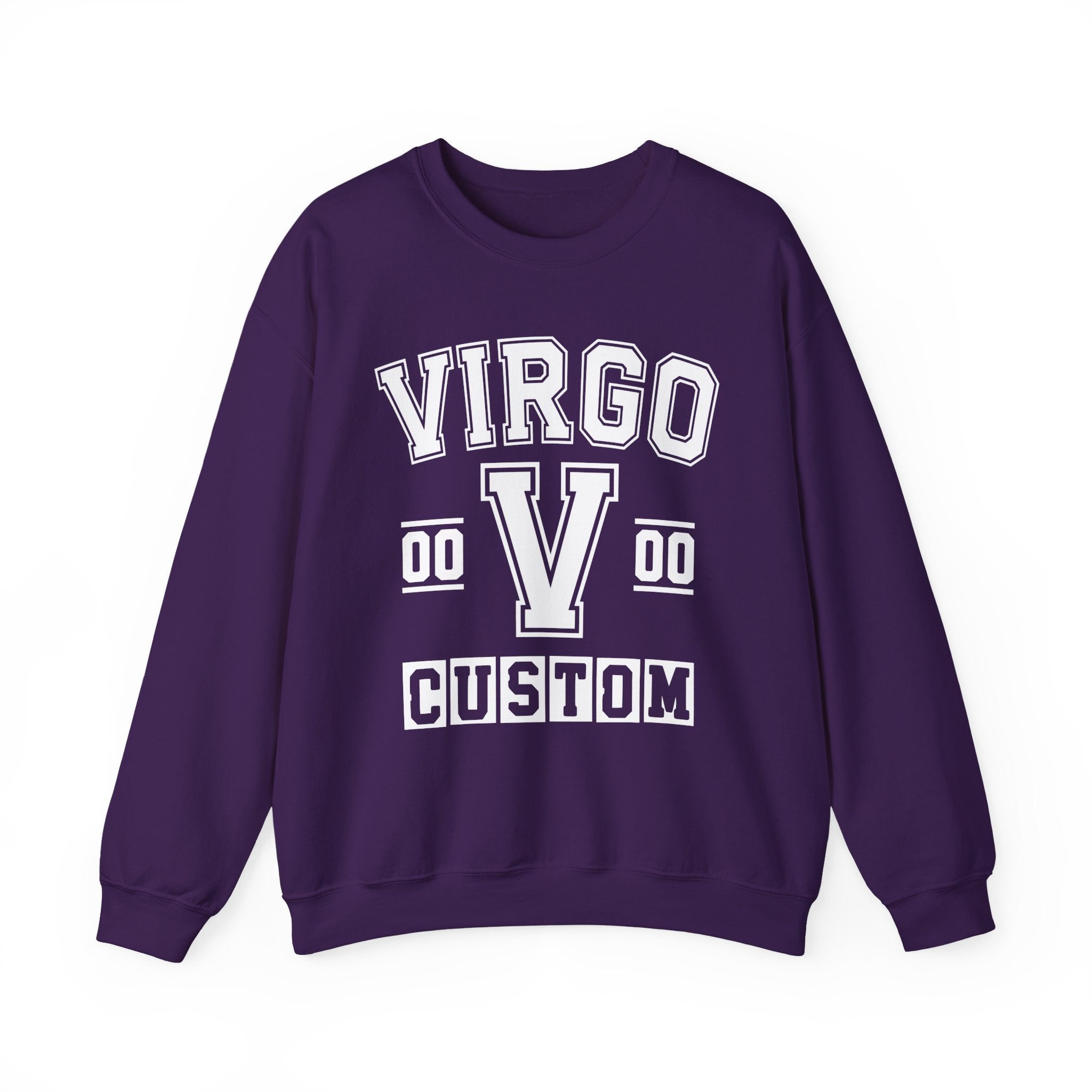 Custom Virgo Varsity Sweatshirt - Customize Birthday Day/Month/Year - Customize Gemini Season/Nation
