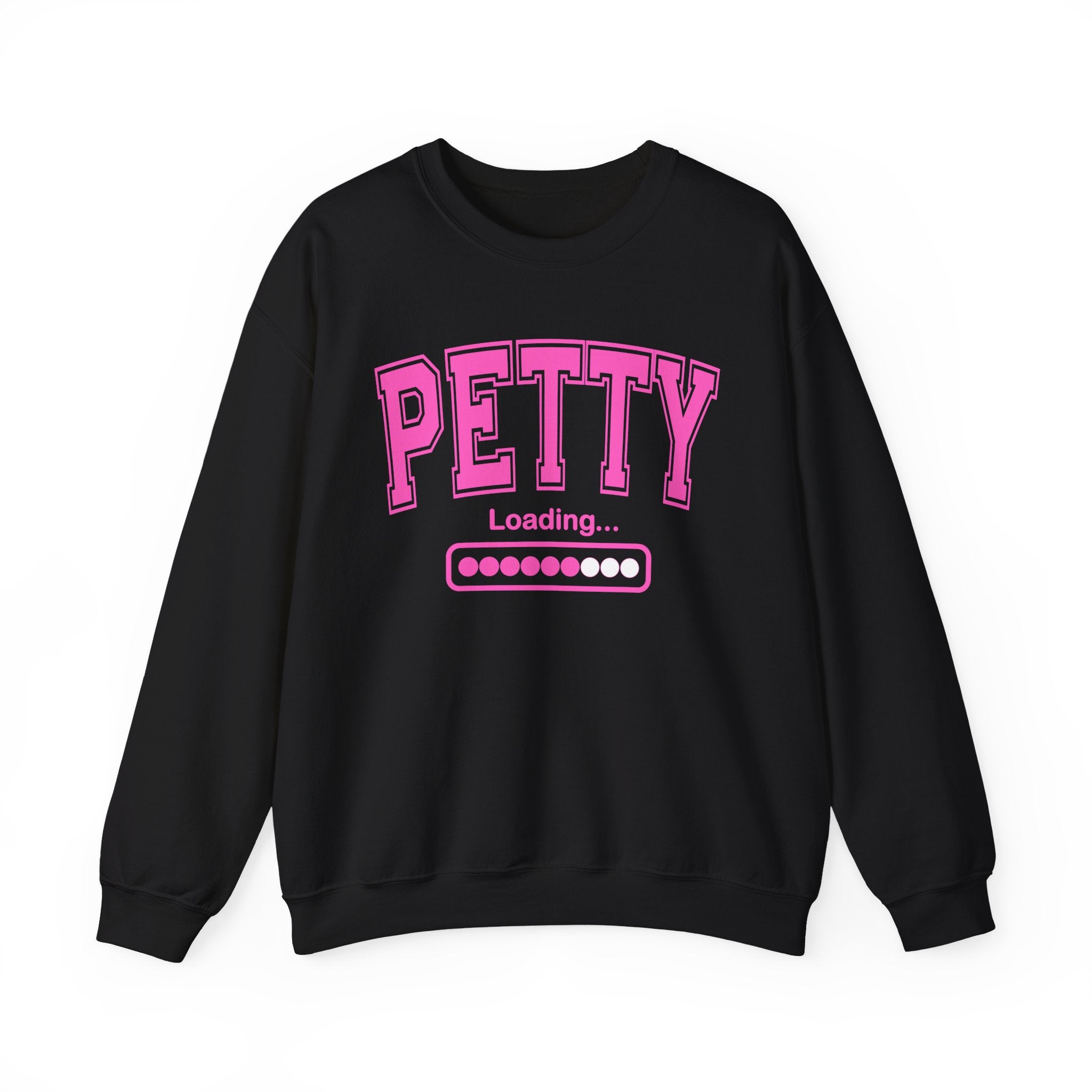 Petty Loading — Pink Varsity Crewneck Sweatshirt