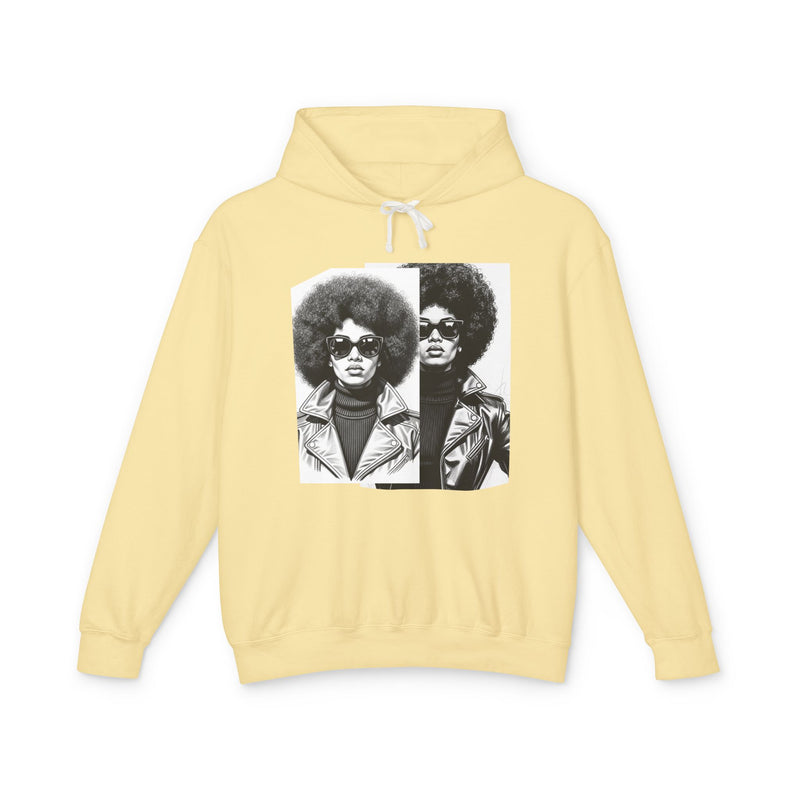 70s Black Woman Portrait — African American Woman Pride Hoodie