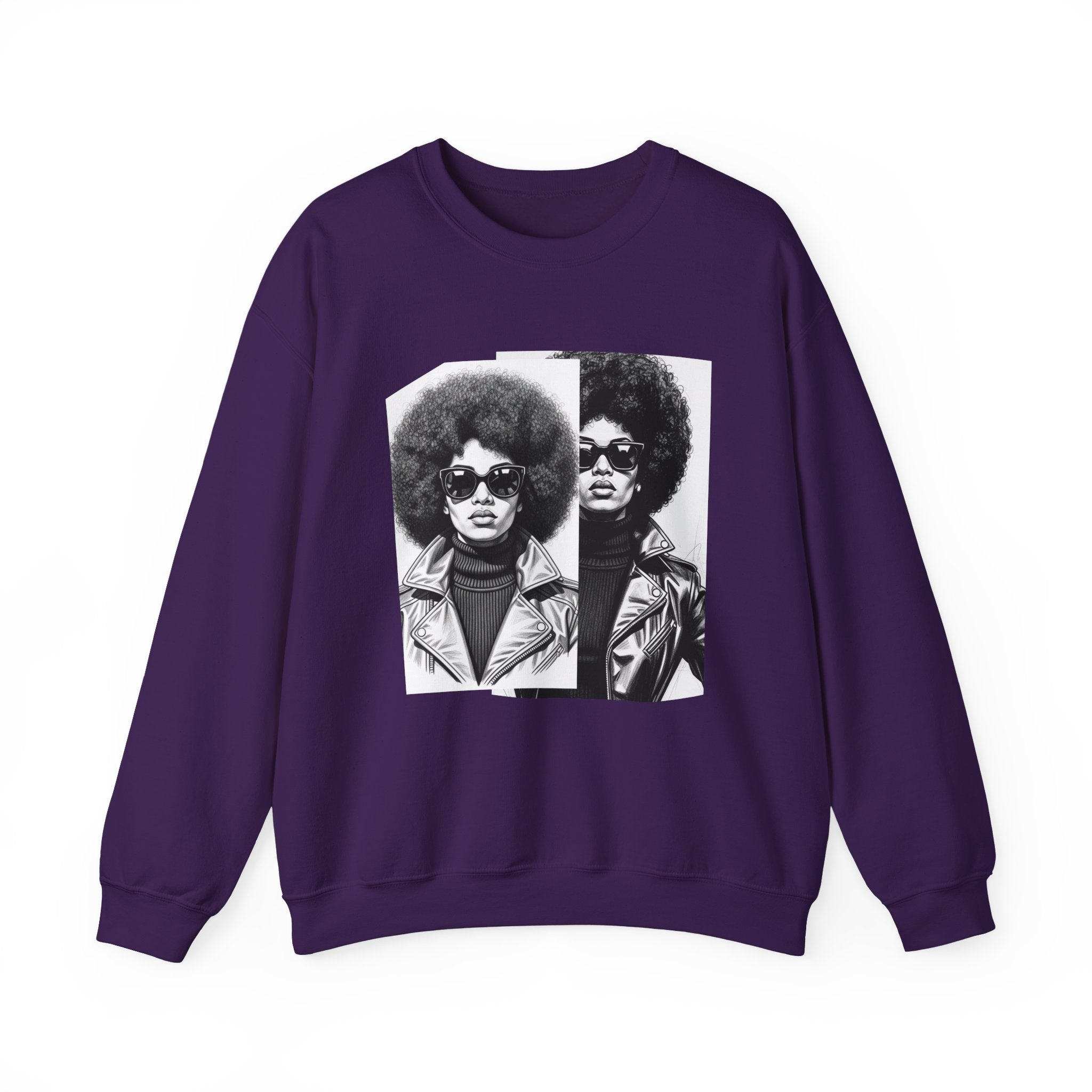 70s Portrait Of Black Woman - African American Woman Pride Sweatshirt