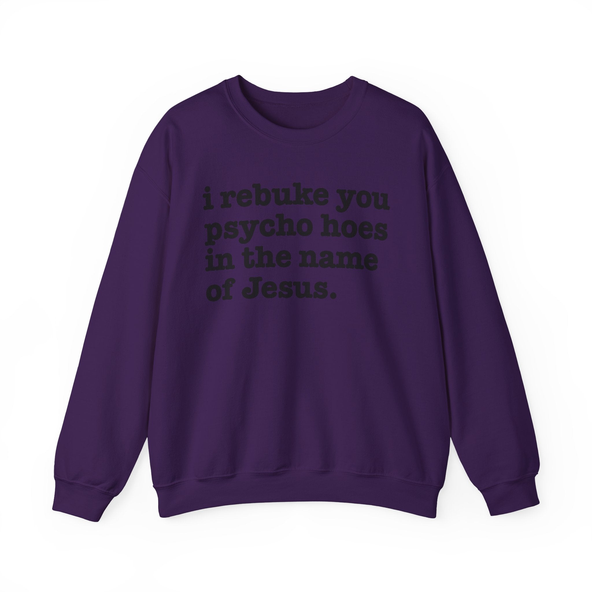 I Rebuke You Psycho Hoes in the Name of Jesus — Christian Humor Sweatshirt
