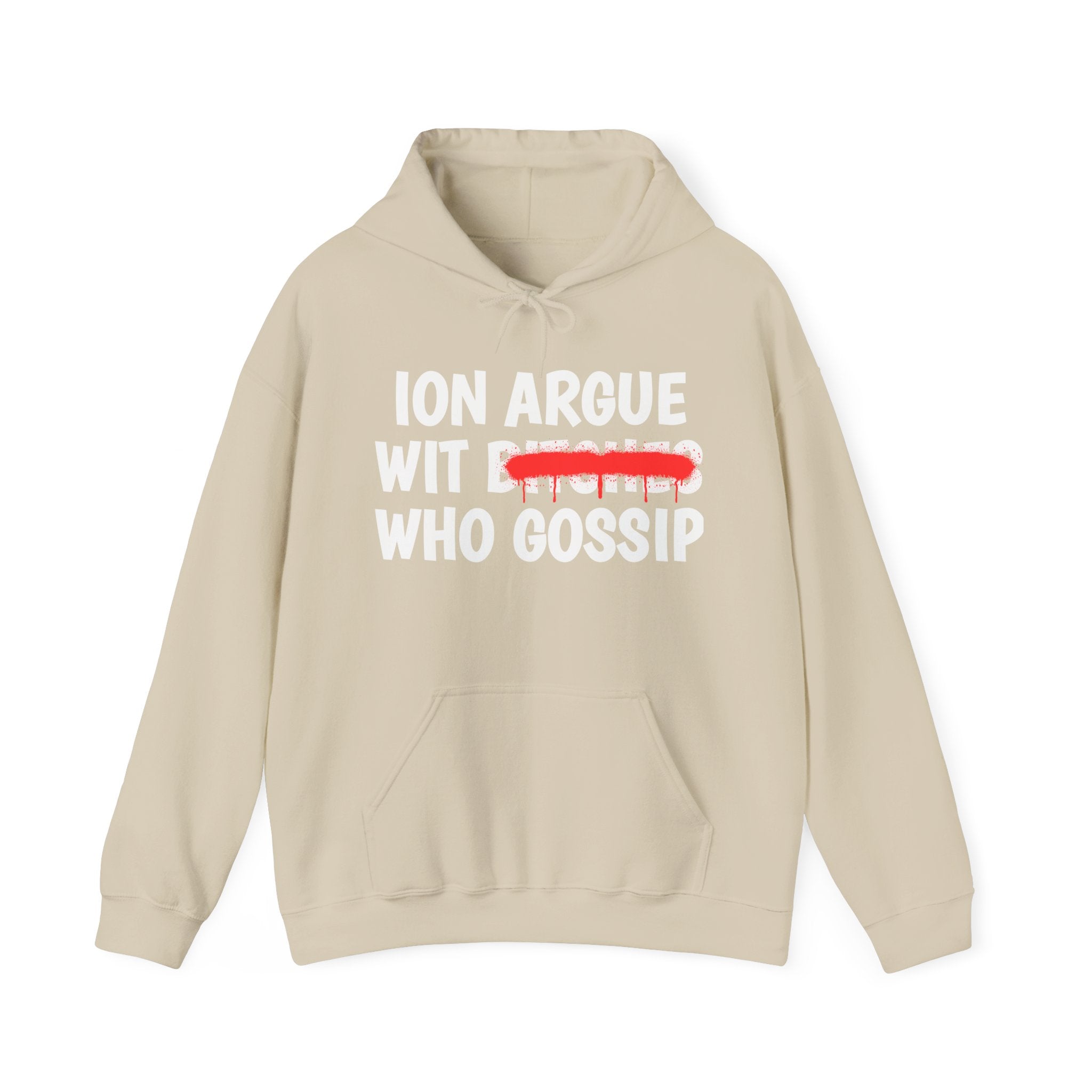 ION (I Don't) Argue Wit Bitches Who Gossip — Funny Sassy Statement Hoodie