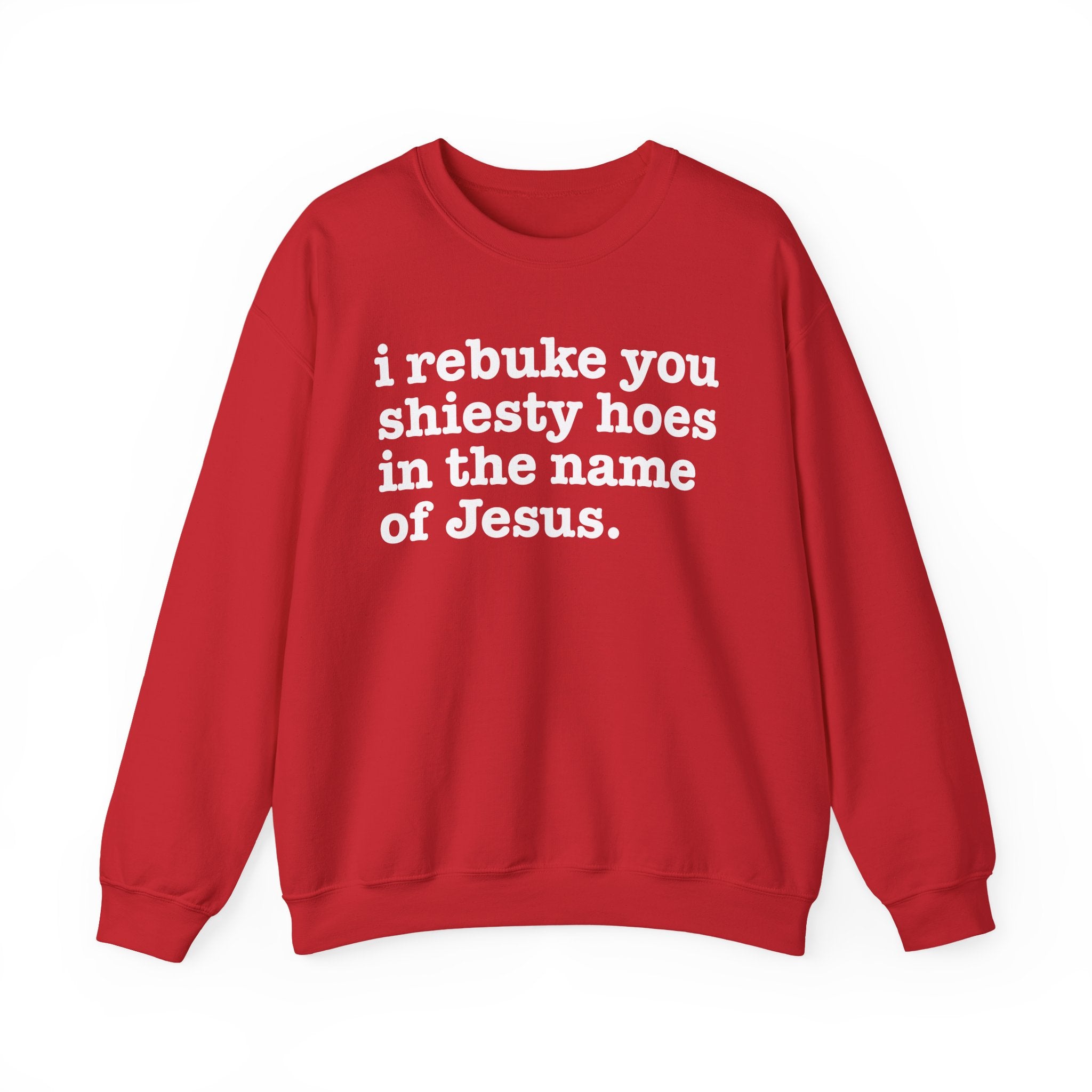 I Rebuke You Shiesty Hoes in the Name of Jesus — Christian Humor Sweatshirt