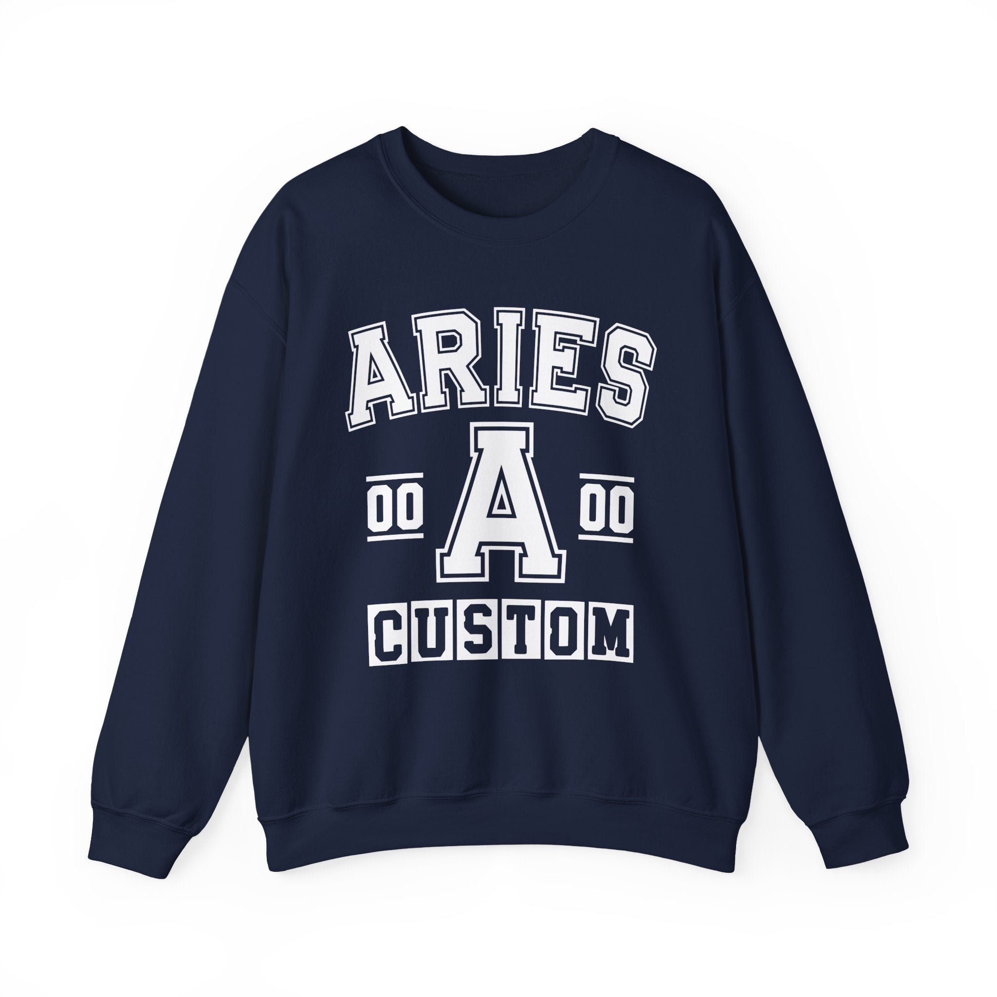 Custom Aries Varsity Sweatshirt - Customize Birthday Day/Month/Year - Customize Gemini Season/Nation