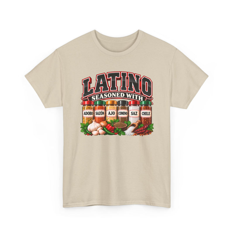 Latino Seasoned With Adobo Sazón Ajo Comino Saz Chile － T-Shirt