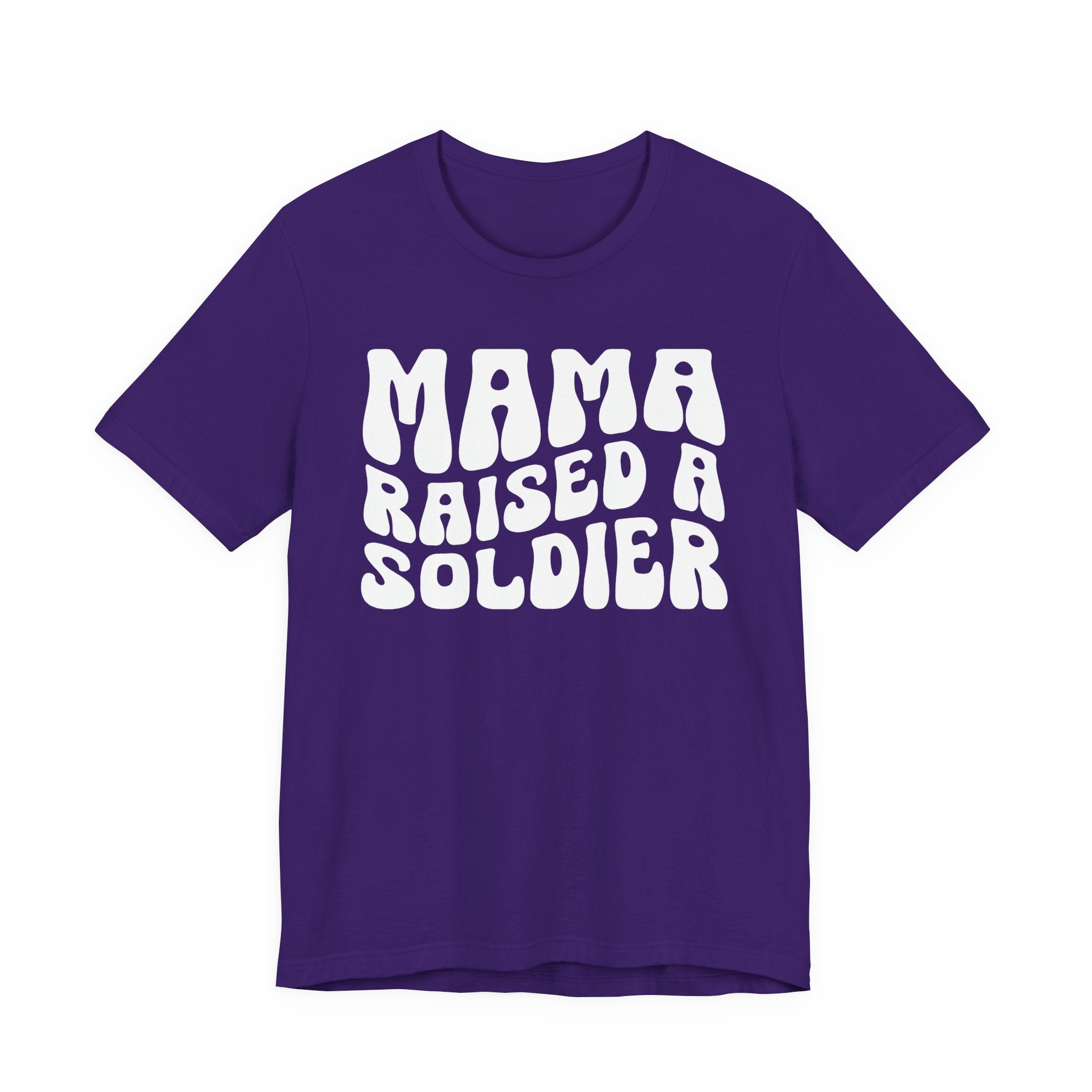 Mama Raised A Soldier T-shirt (solid print)