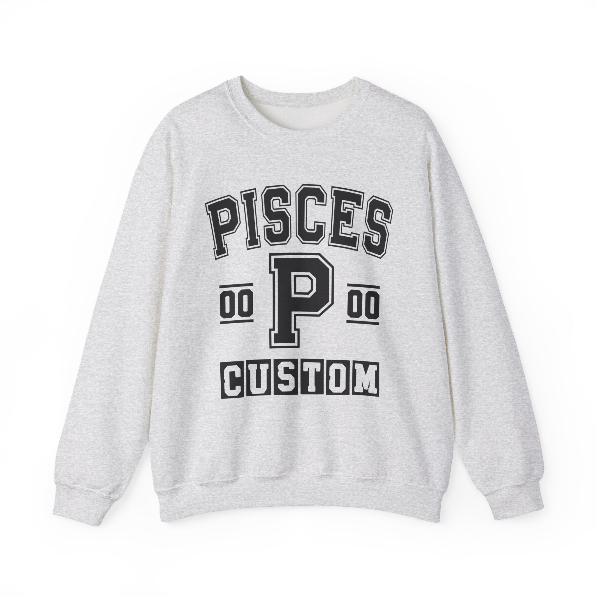 Custom Pisces Varsity Sweatshirt - Customize Birthday Day/Month/Year - Customize Gemini Season/Nation