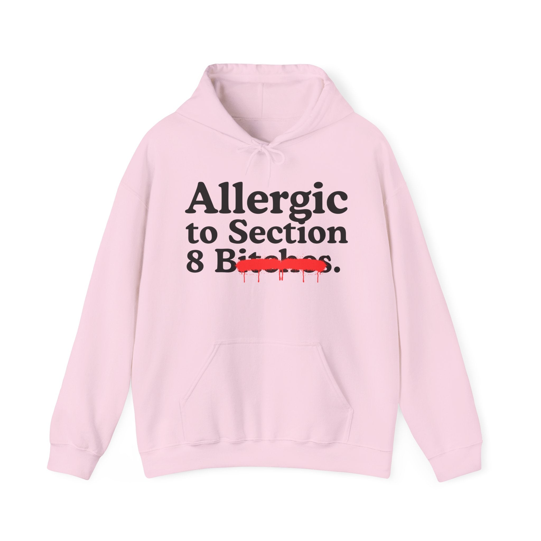 Allergic To Section 8 Bitches — Sarcastic Sassy Statement Hoodie