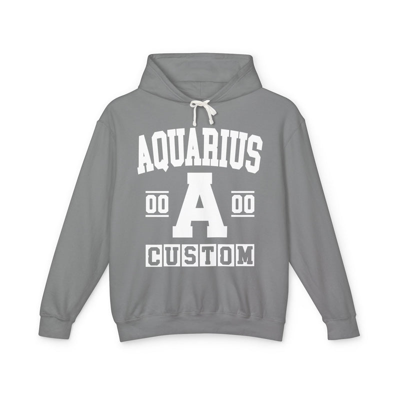 Custom Aquarius Varsity Hoodie — Customize Birthday Day/Month/Year — Customize Gemini Season/Nation
