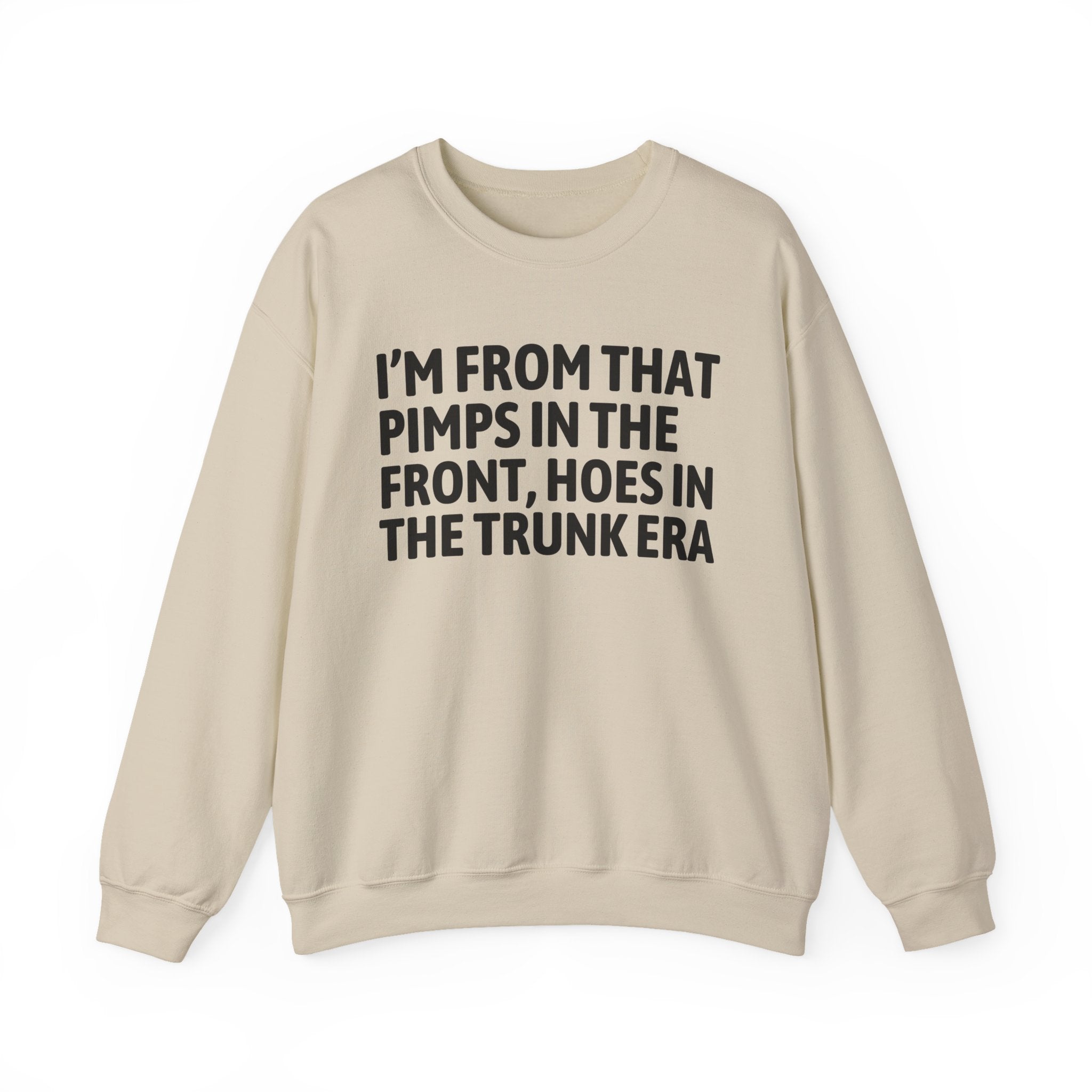 I'm From That Pimps In Front Hoes In The Trunk Era - Funny Growing Up Sweatshirt