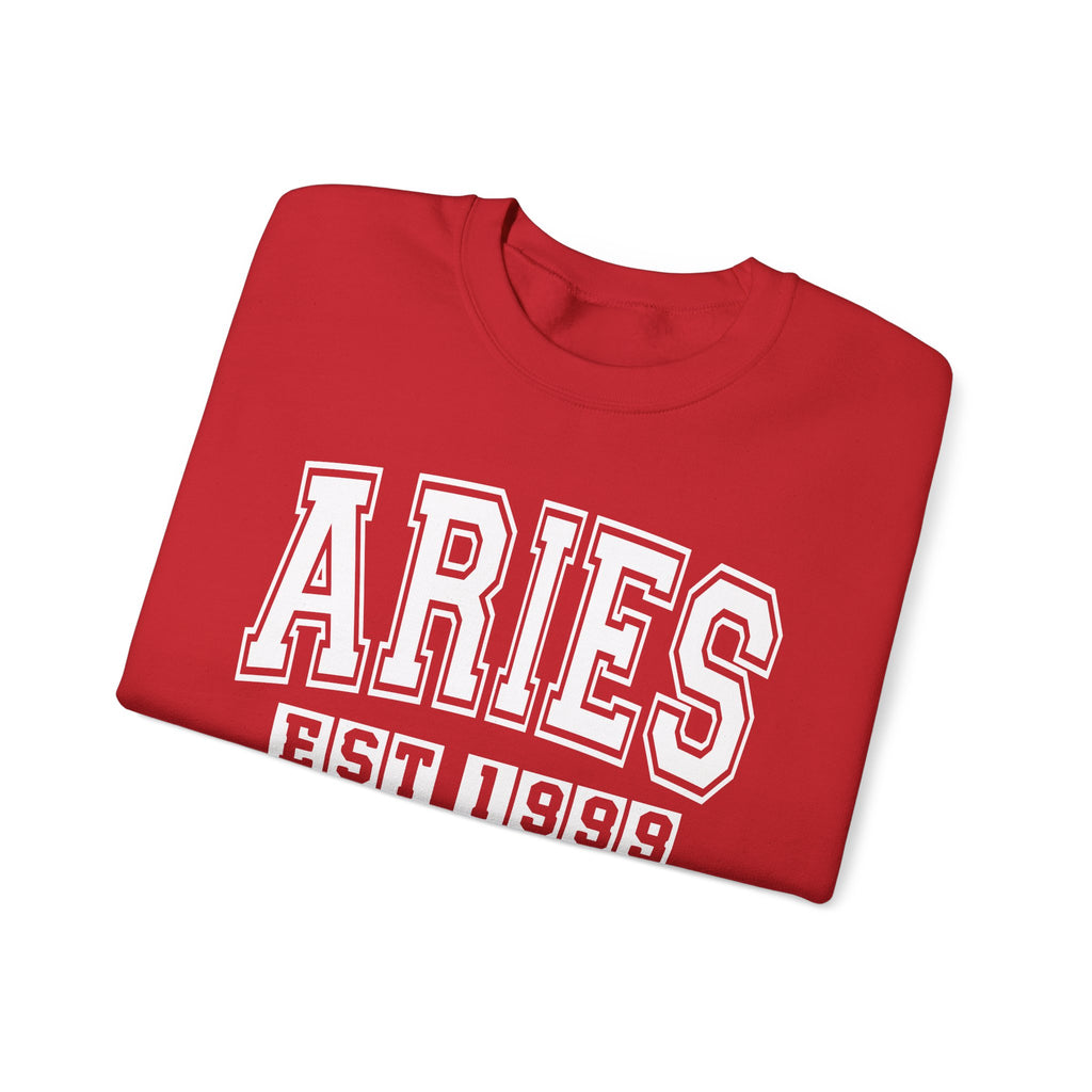 Aries (EST YEAR) Personalization — Zodiac Graphic Sweatshirt
